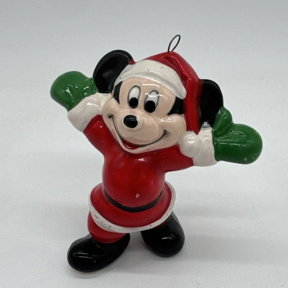Vintage Schmid Disney Mickey Mouse Ceramic Christmas Ornament